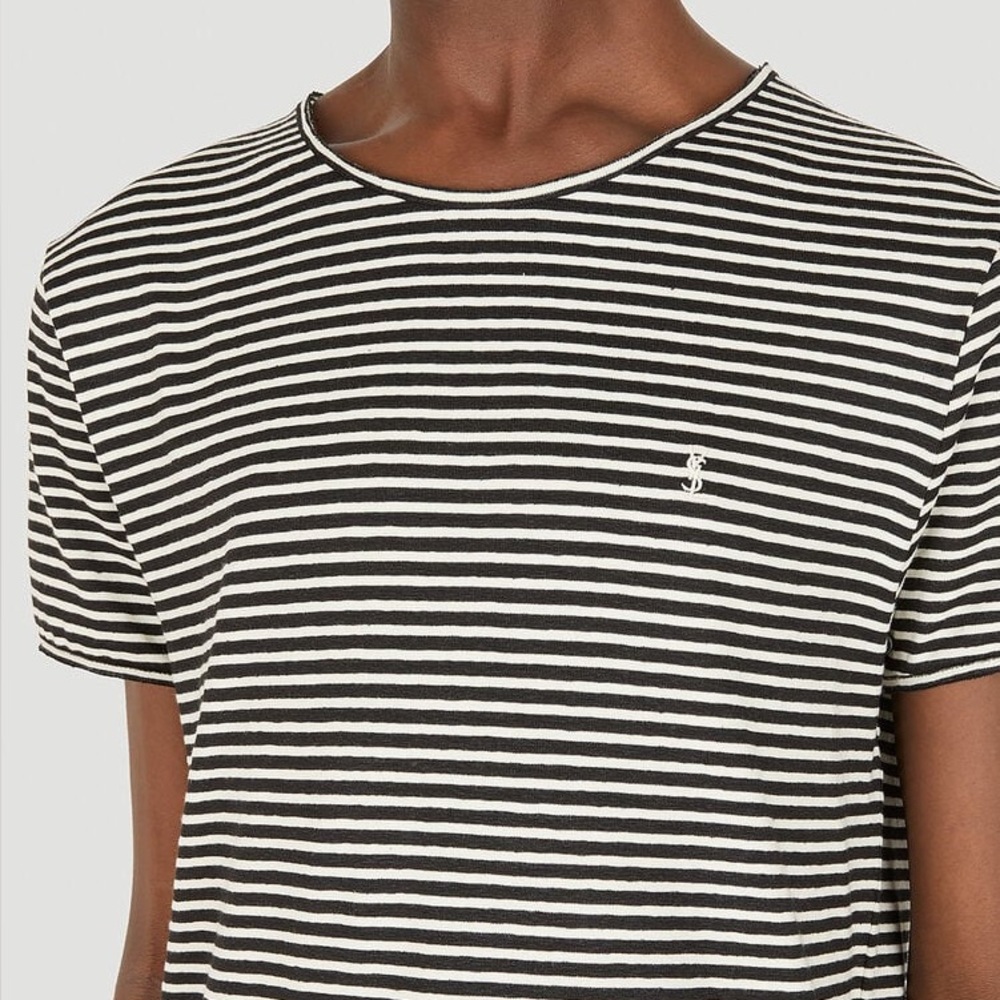 Saint Laurent striped linen t shirt